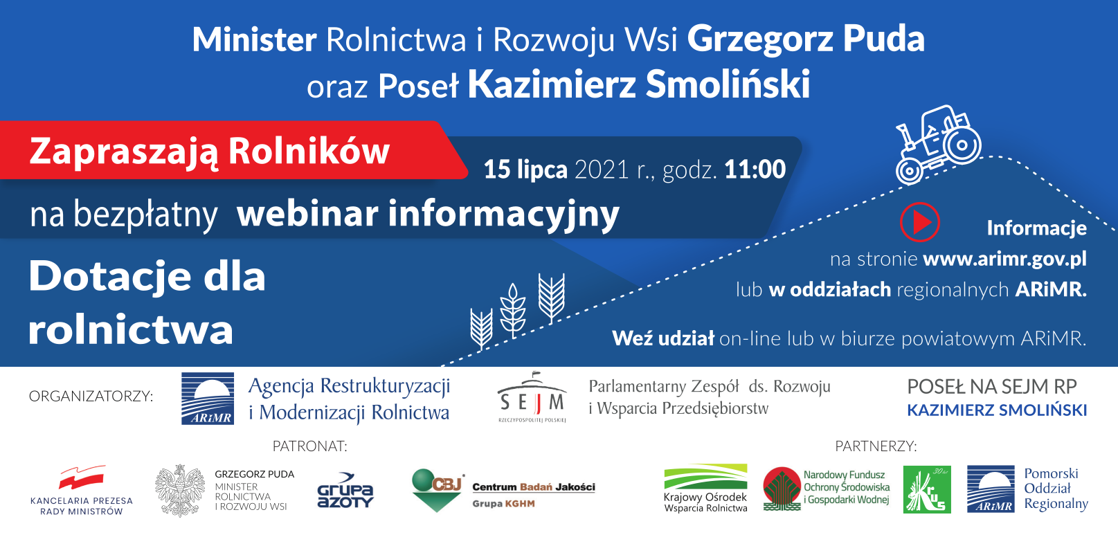 Plakat zawierający powyższe informacje