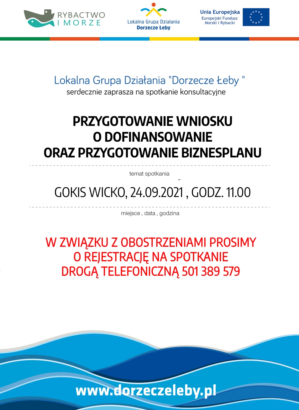 Plakat zawierający powyższe informacje.