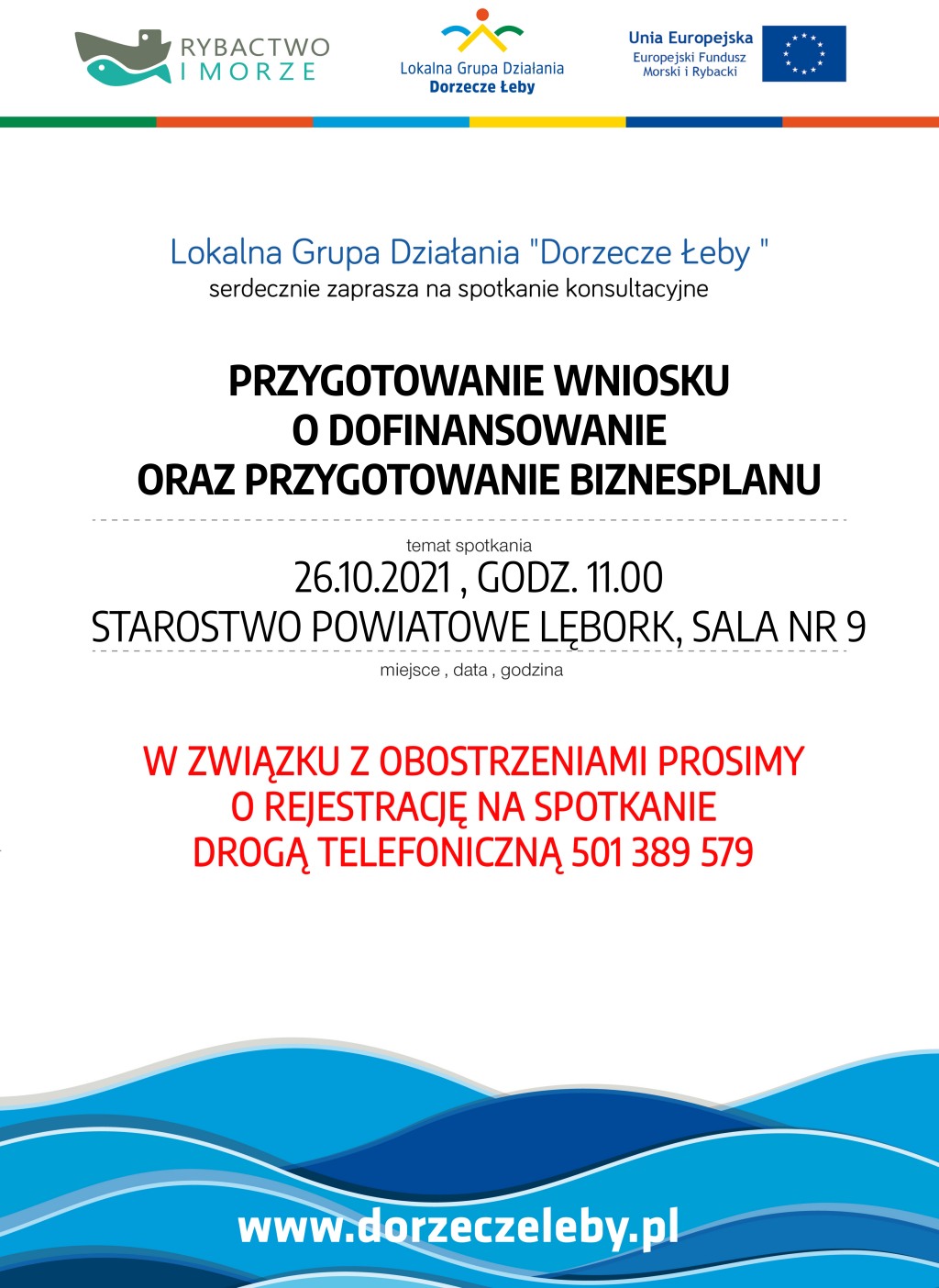 Plakat zawierający powyższe informacje.