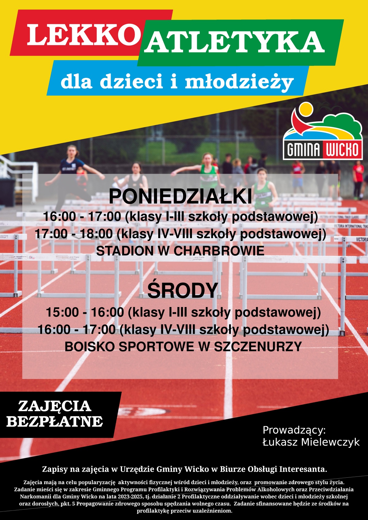 Plakat zawierający powyższe informacje.