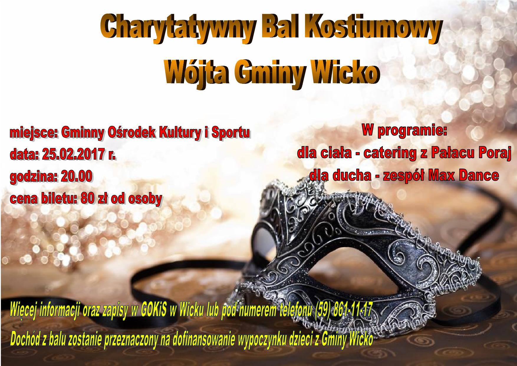 Grafika: Charytatywny Bal Kostiumowy Wójta Gminy Wicko