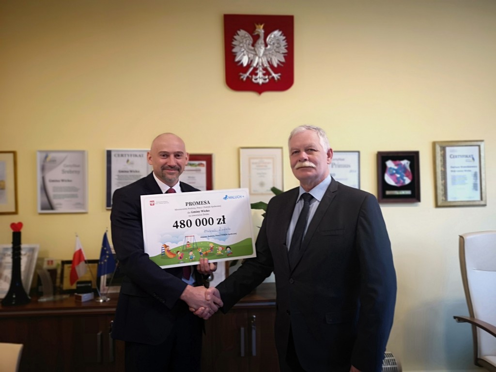 Grafika: W ramach programu Maluch+ do Naszej Gminy trafi 480 tys. zł. na budowę Żłobka w m. Charbrowo.