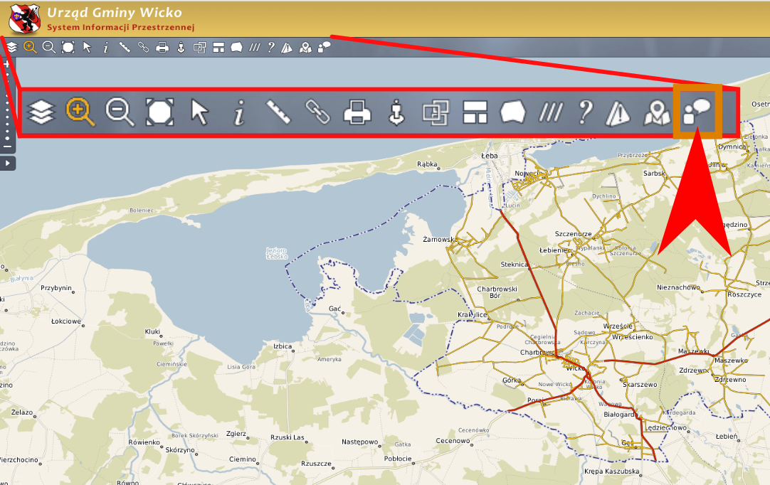Informacja, gdzie jest ikona konsultacko MPZP
