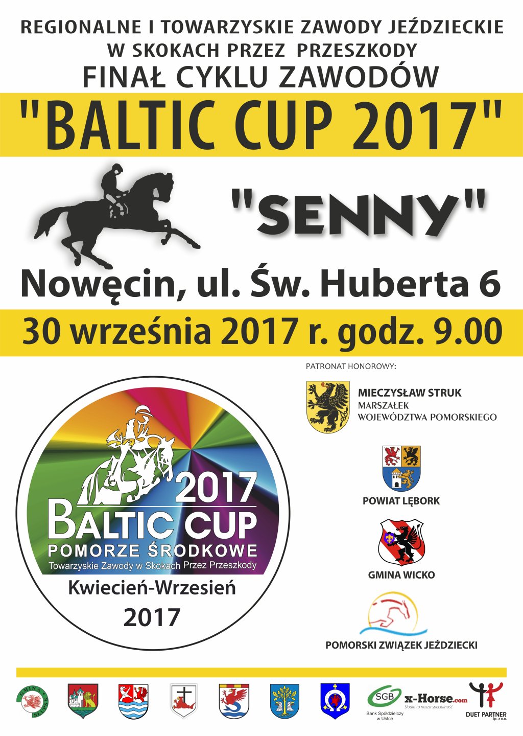 Plakat Baltic Cup 2017 - zawierający zamieszczone wyżej informacje.
