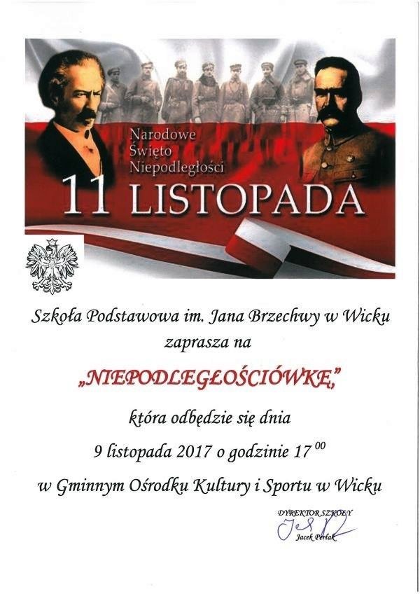 Plakat Niepodległośćówki zawierający powyższe informacje