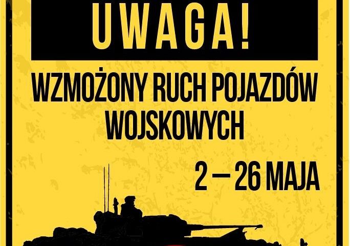 Grafika 1: Wzmożony ruch kolumn pojazdów wojskowych