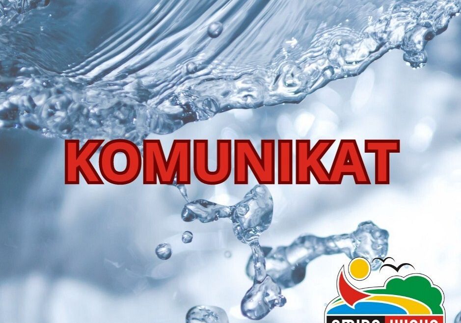 Grafika 1: Komunikat - przerwa w dostawie wody