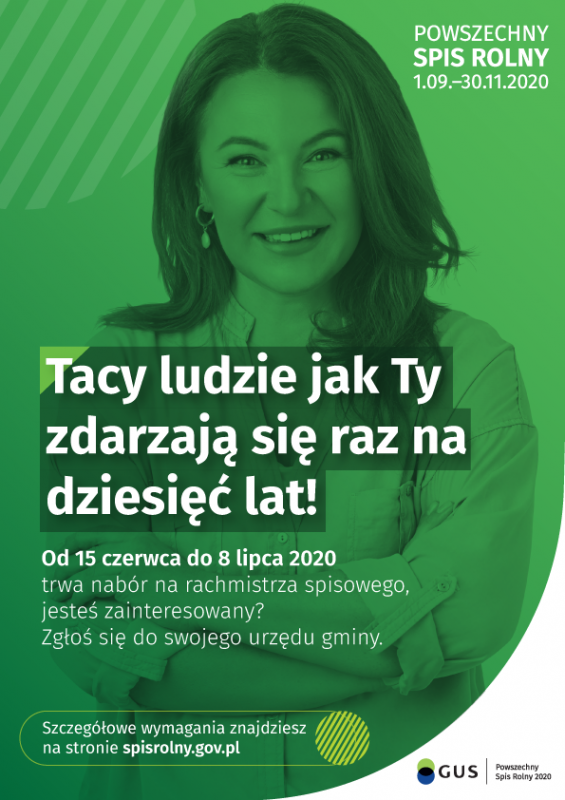 Grafika #0: OGŁOSZENIE Wójta Gminy Wicko - Gminnego Komisarza Spisowego o naborze kandydatów na rachmistrzów terenowych