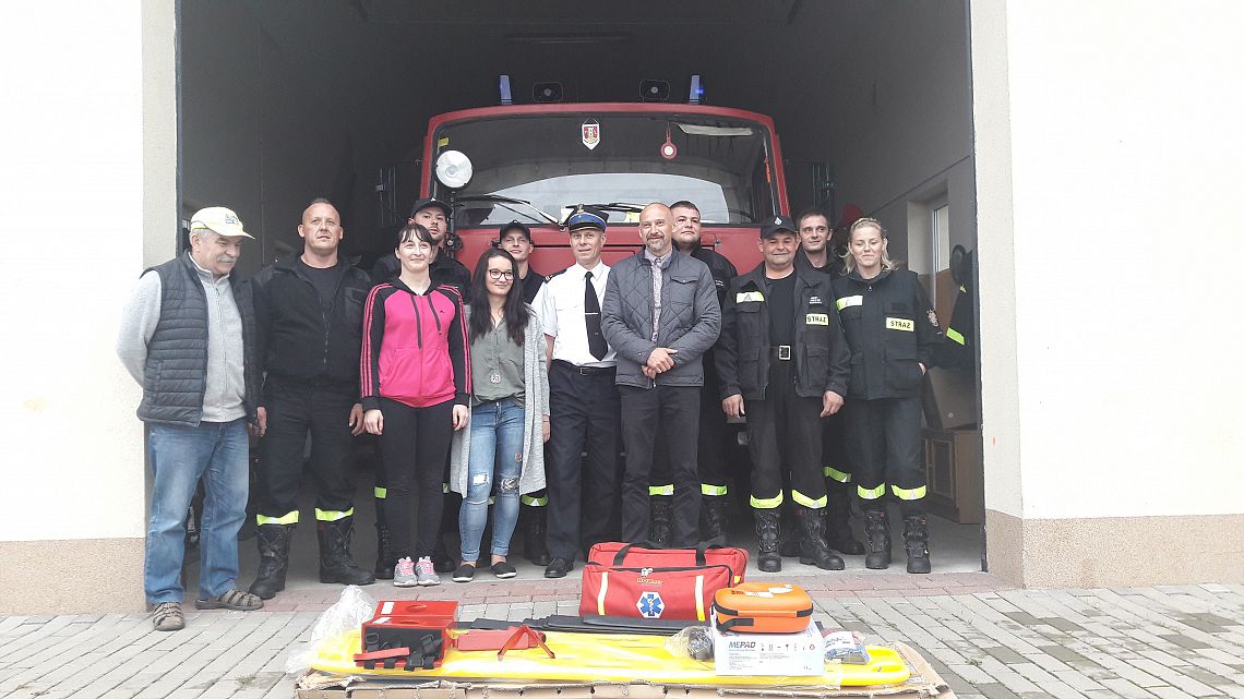 Grafika #0: Przekazanie sprzętu dla jednostek Ochotniczej Straży Pożarnej