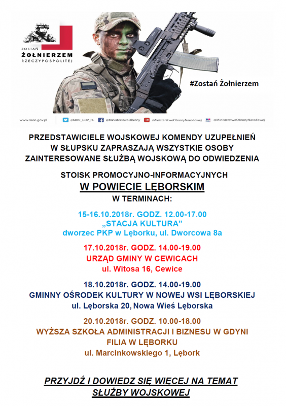 Grafika #0: Zostań żołnierzem Rzeczypospolitej - komunikat