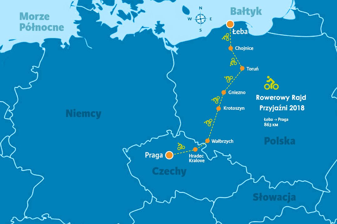 Grafika #0: Rowerowy Rajd przyjaźni: Miasta Łeby, Gminy Nowa Wieś Lęborska i Gminy Wicko Pamięci Krzysztofa Kulasiewicza