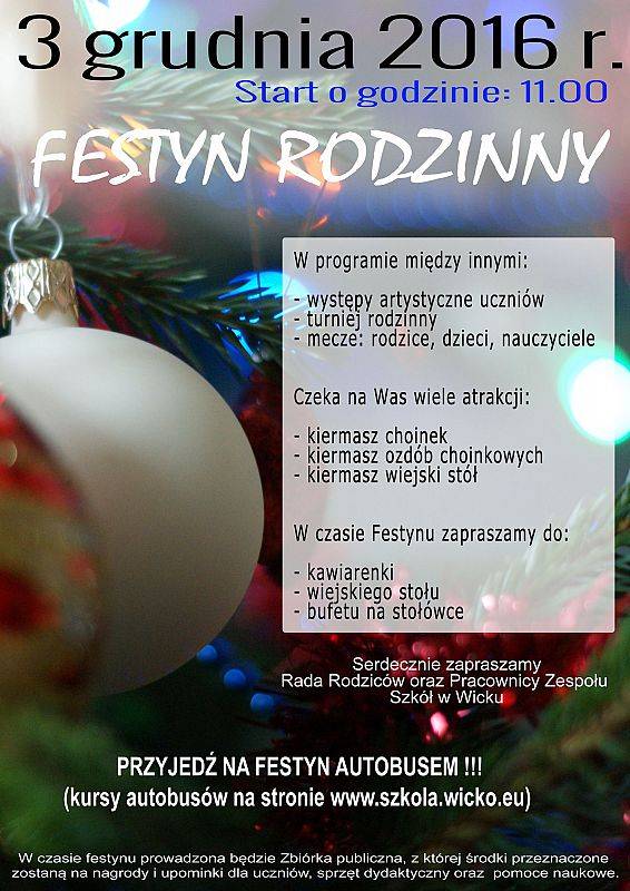 Grafika #0: Festyn rodzinny w Zespole Szkół w Wicku