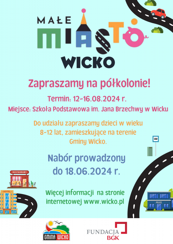 Grafika 1: Rekrutacja na półkolonie "Małe Miasto Wicko"