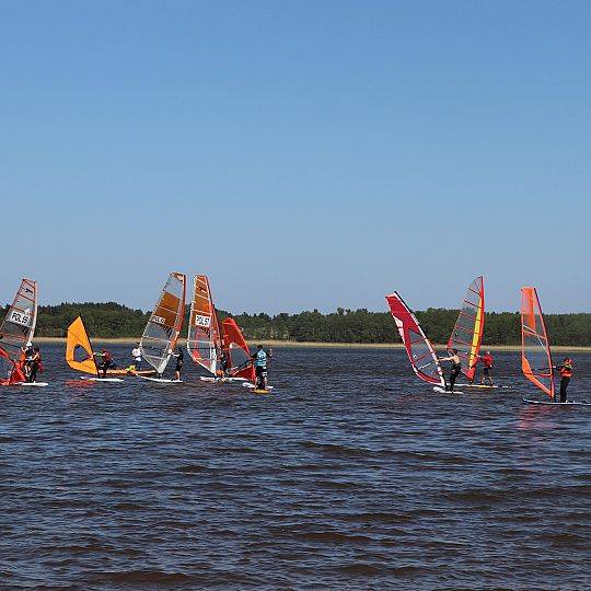 Grafika: Zawody windsurfingowe w Sar...