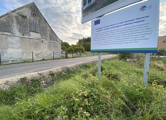 Grafika 1: Przebudowa drogi gminnej w m. Szczenurze jako zapewnienie dojazdu do budynku Szkoły