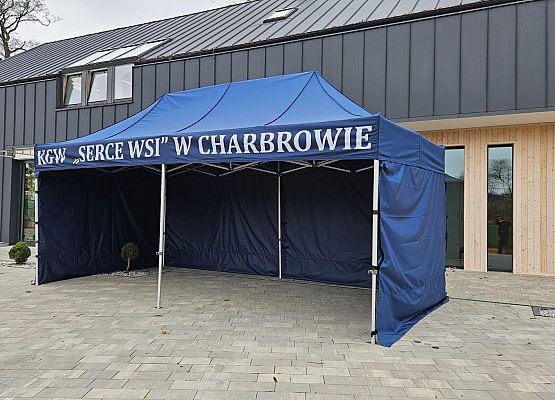 Grafika 4: Doposażenie świetlic wiejskich w miejscowościach Charbrowo, Gęś, Roszczyce, Nowęcin, Żarnowska w namioty plenerowe