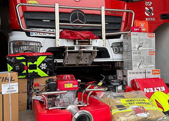 Grafika 2: Nowe wyposażenie dla Gminy Wicko w ramach Programu Ochrony Ludności i Obrony Cywilnej