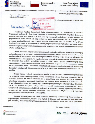 Grafika #0: Powrót do zdrowia - powrót do pracy.