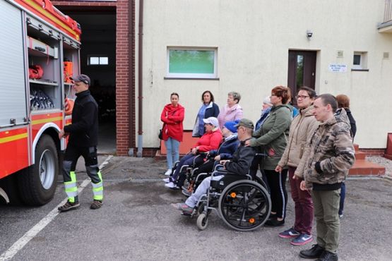 Grafika #1: Spotkanie osób niepełnosprawnych w OSP w Wicku