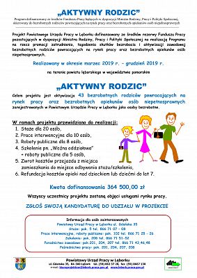 Grafika #0: Projekty Aktywny rodzic i Nowe doświadczenie zawodowe
