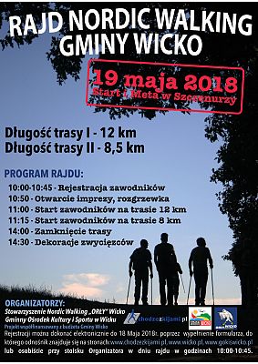 Grafika #1: Rajd Nordic Walking Gminy Wicko 2018