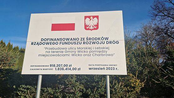 Grafika 5: Przebudowa ulicy Morskiej i Łebskiej na terenie Gminy Wicko pomiędzy miejscowościami: Wicko oraz Charbrowo